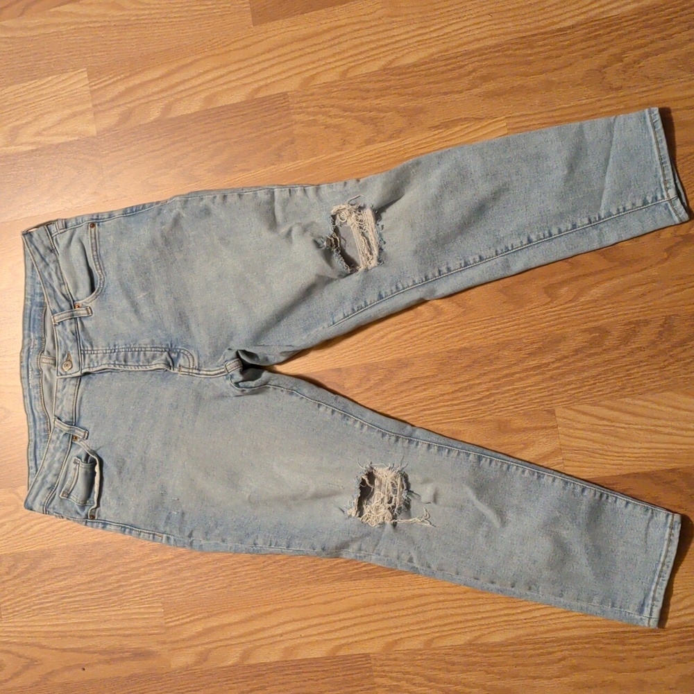 Old Navy O.G. Straight High Rise Distressed Jeans